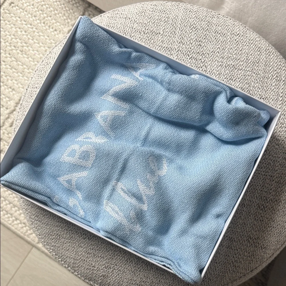 Dolce & Gabbana White and Light Blue beach towel
